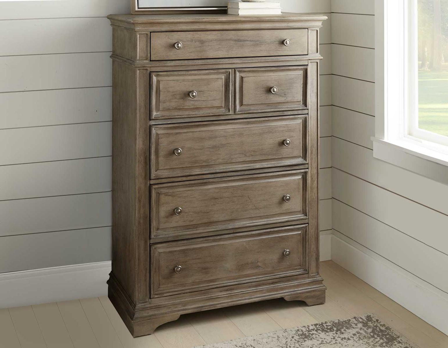 Steve Silver Highland Park 6 Drawer Chest in Waxed Driftwood - Luxury Home Furniture (MI)
