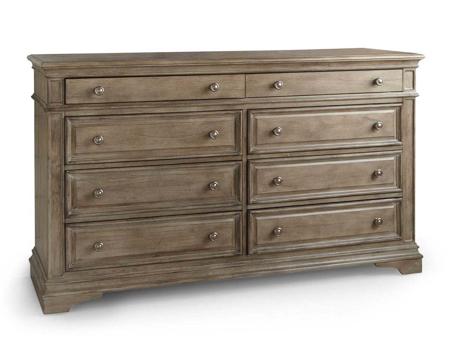 Steve Silver Highland Park 8 Drawer Dresser in Waxed Driftwood - Luxury Home Furniture (MI)