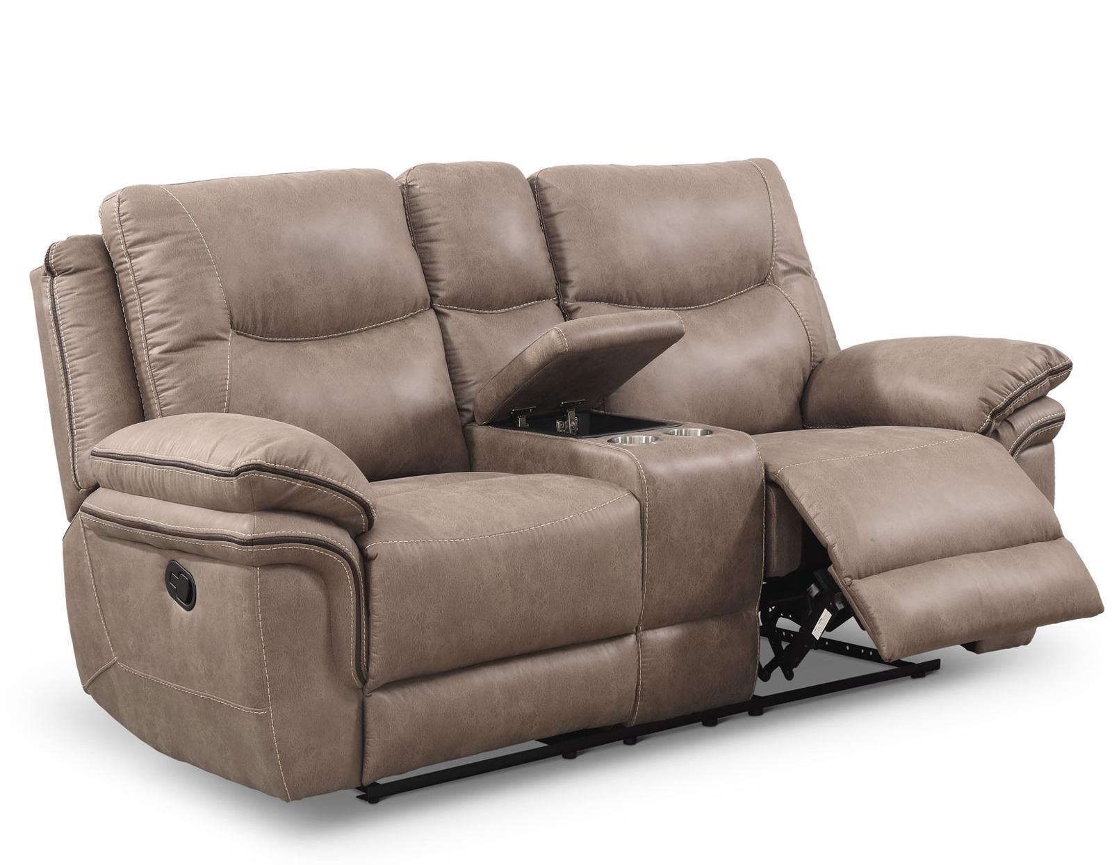 Steve Silver Isabella Manual Reclining Console Loveseat in Sand - Luxury Home Furniture (MI)
