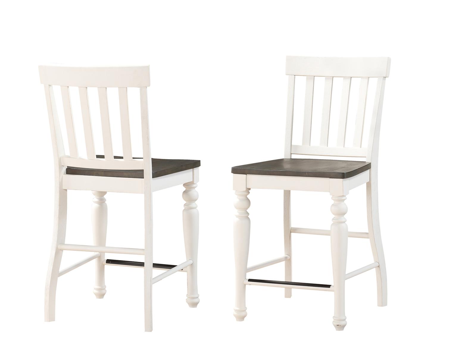 Steve Silver Joanna Counter Chair in Two-tone Ivory and Mocha (Set of 2) - Luxury Home Furniture (MI)