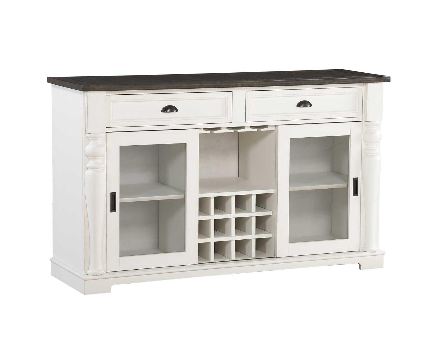 Steve Silver Joanna Server in Two-tone Ivory and Mocha - Luxury Home Furniture (MI)