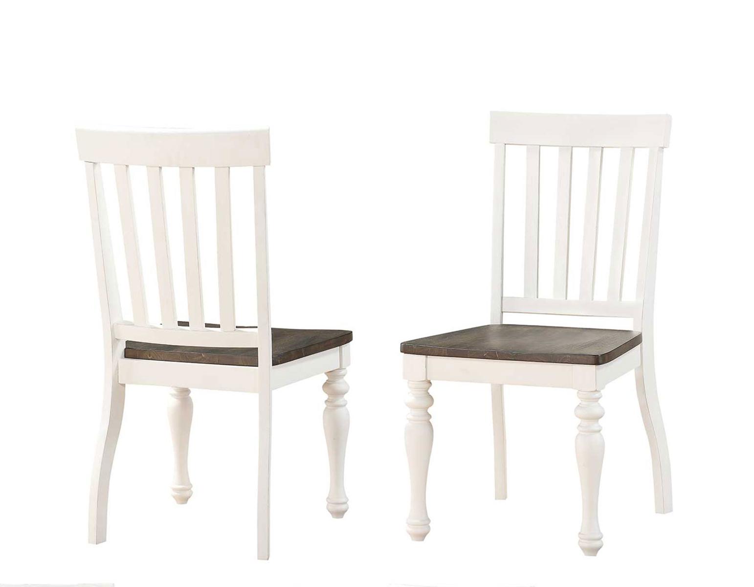 Steve Silver Joanna Side Chair in Two-tone Ivory and Mocha (Set of 2) - Luxury Home Furniture (MI)