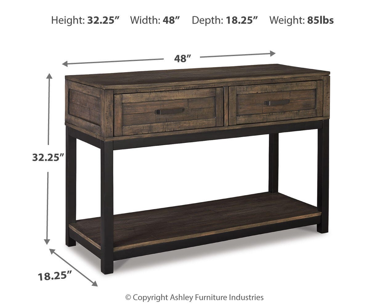 Johurst Sofa/Console Table - Luxury Home Furniture (MI)