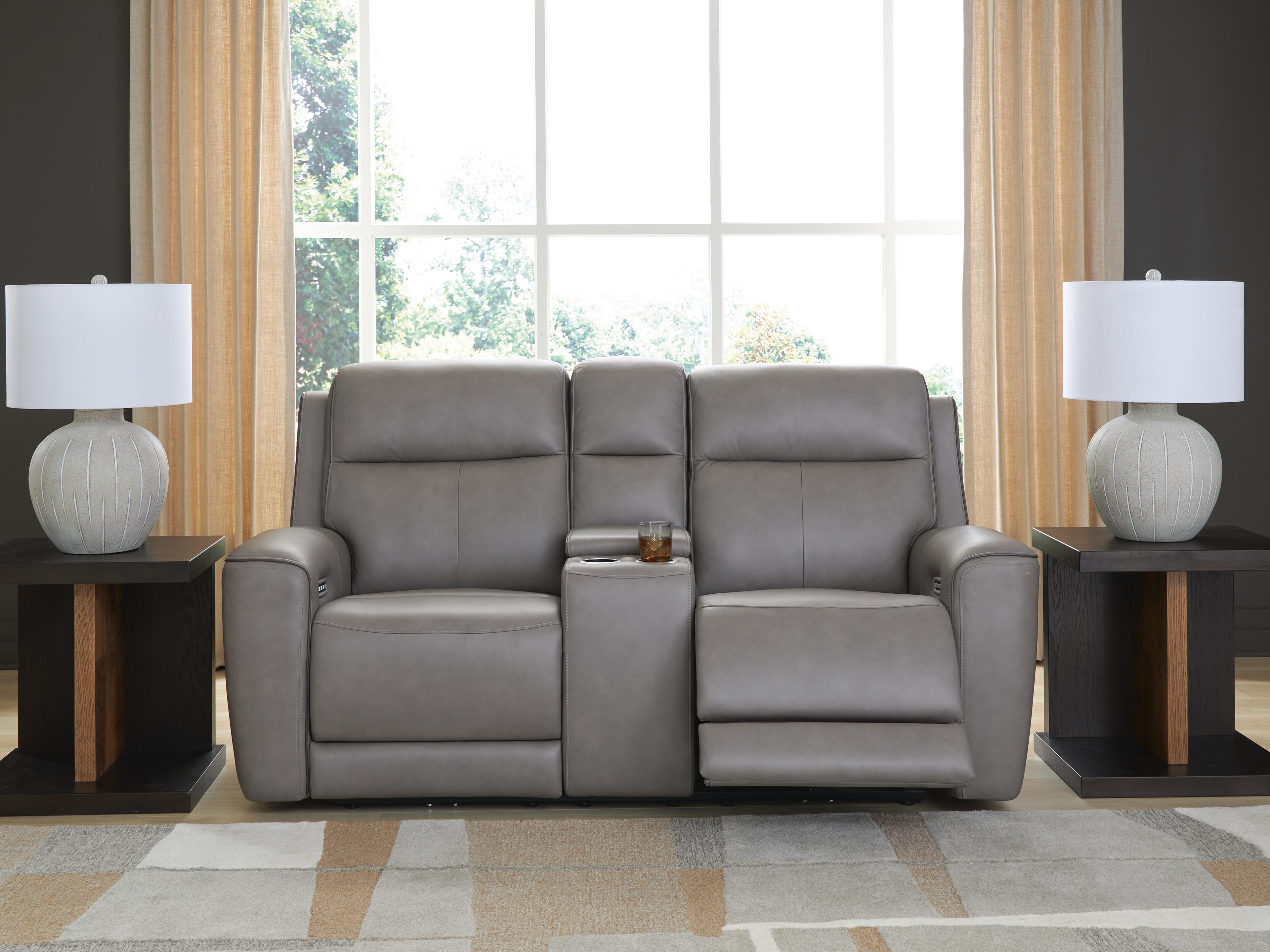 5Z-Comfort Power Reclining Loveseat with Console - Luxury Home Furniture (MI)