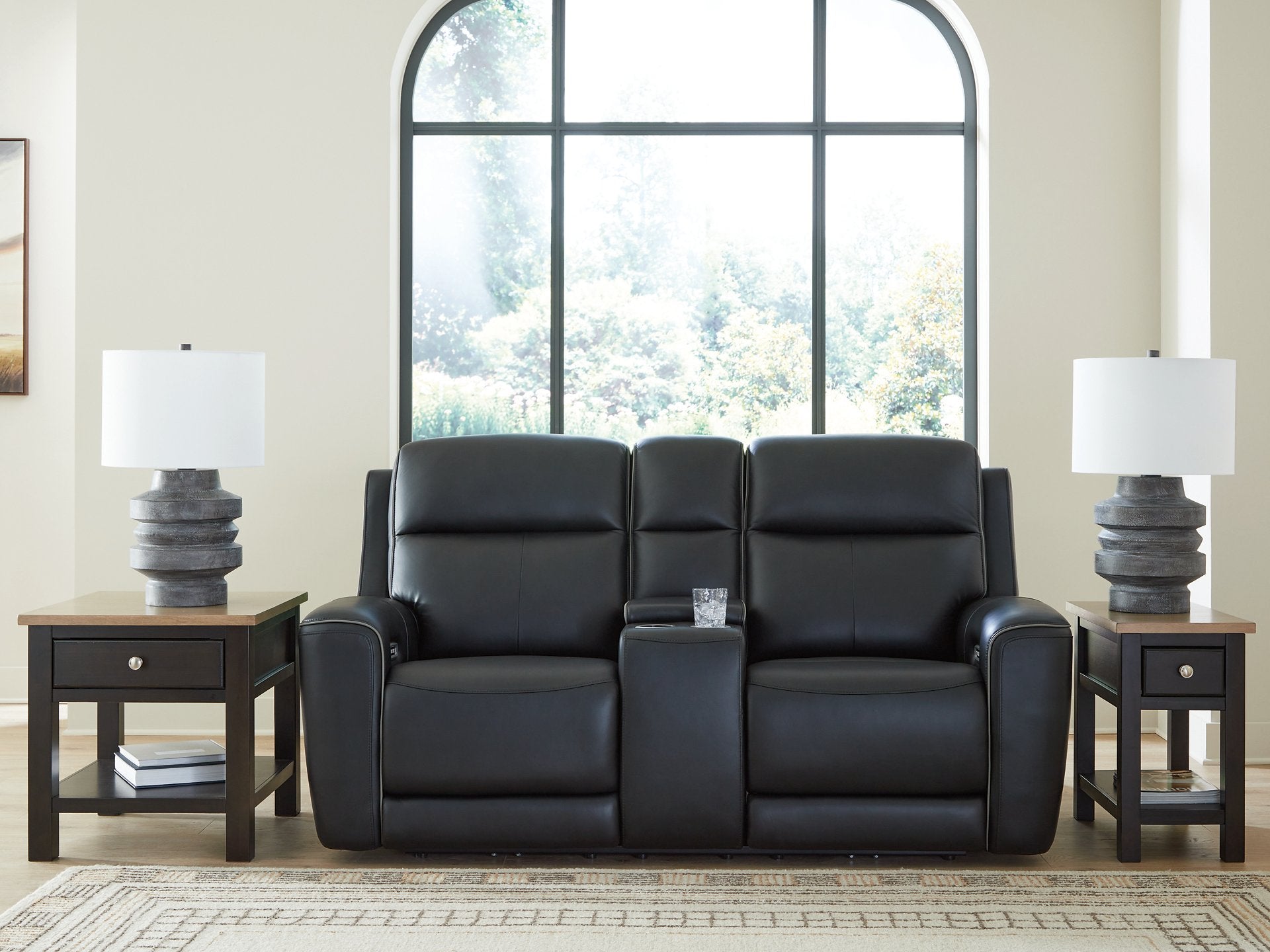 5Z-Relaxation Power Reclining Loveseat with Console - Luxury Home Furniture (MI)