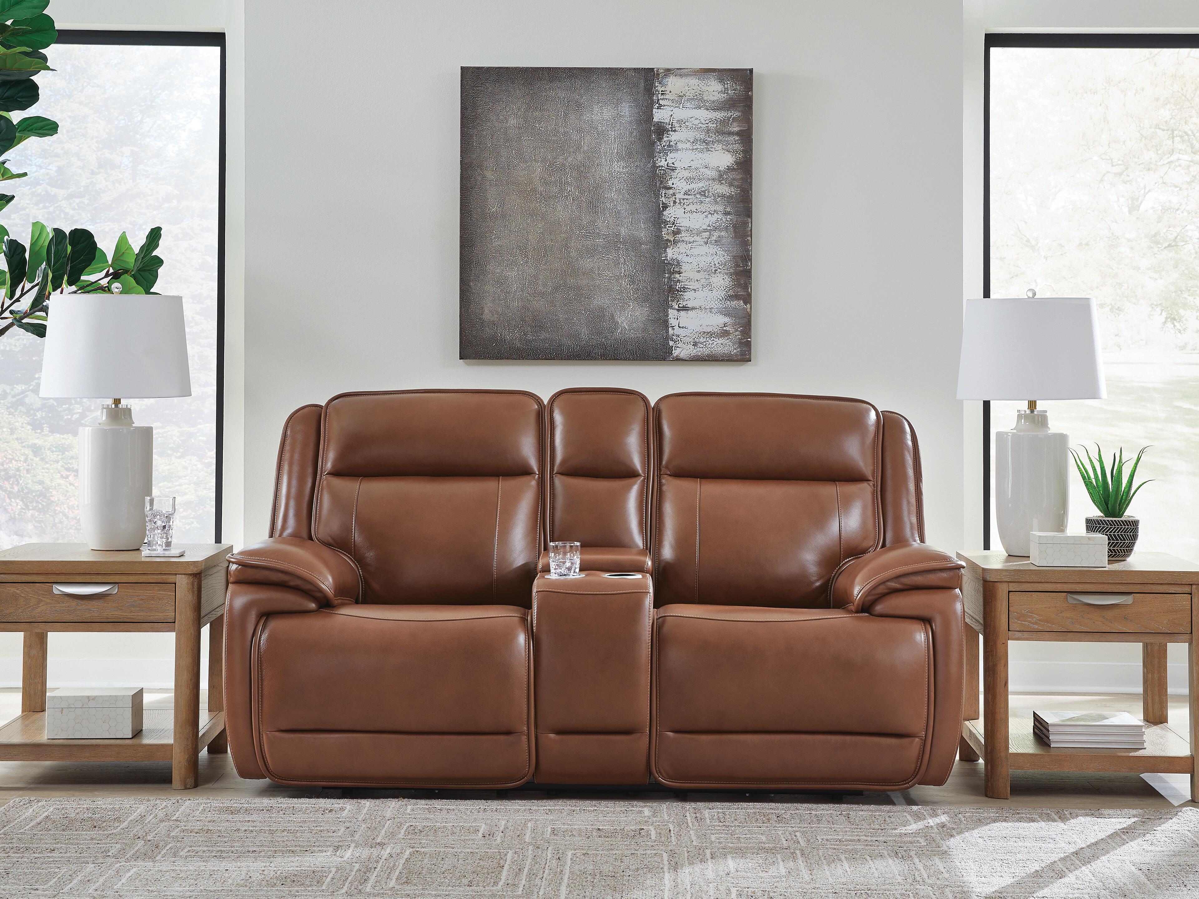Healy Pier Power Reclining Loveseat with Console - Luxury Home Furniture (MI)