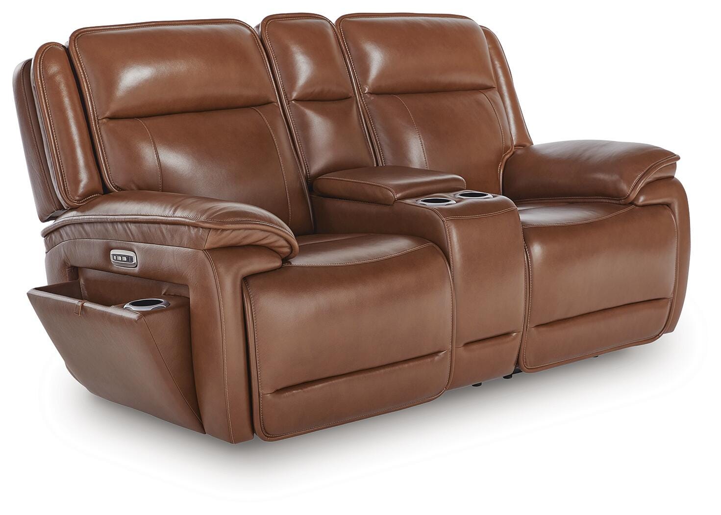 Healy Pier Power Reclining Loveseat with Console - Luxury Home Furniture (MI)
