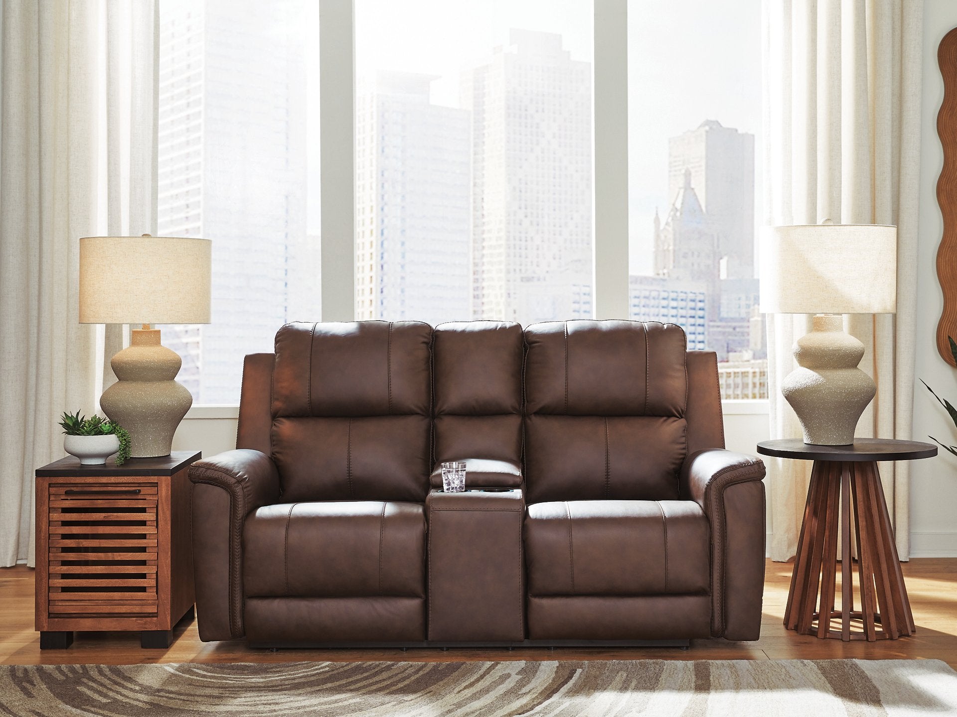 Bleckley Power Reclining Loveseat with Console - Luxury Home Furniture (MI)