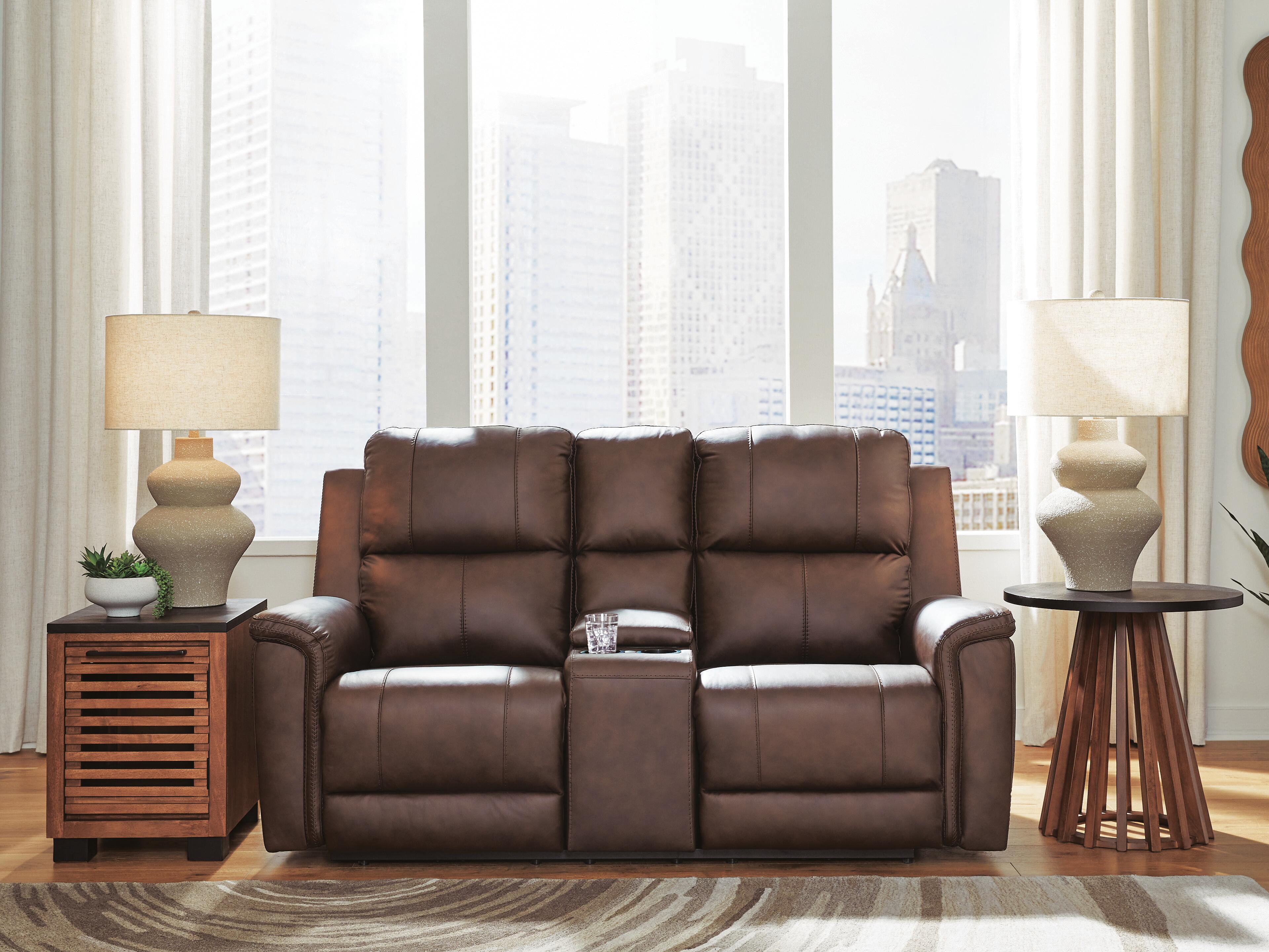 Bleckley Power Reclining Loveseat with Console - Luxury Home Furniture (MI)