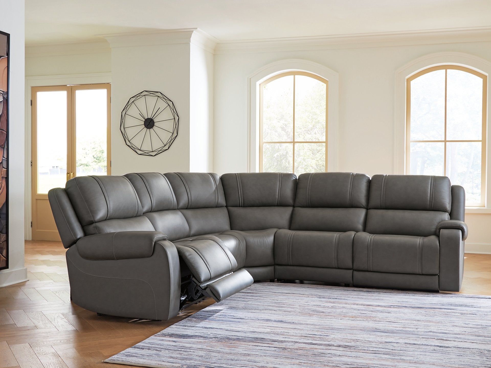 5Z - Pittson Power Reclining Sectional - Luxury Home Furniture (MI)