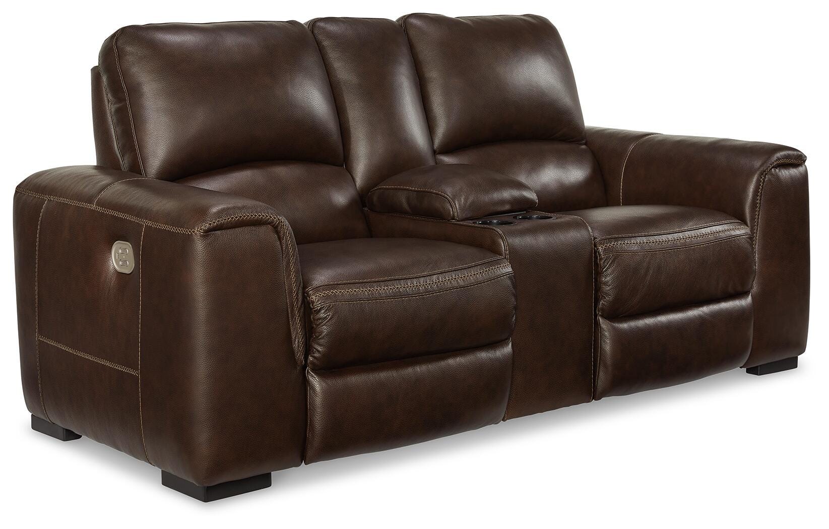 Alessandro Power Reclining Loveseat with Console - Luxury Home Furniture (MI)