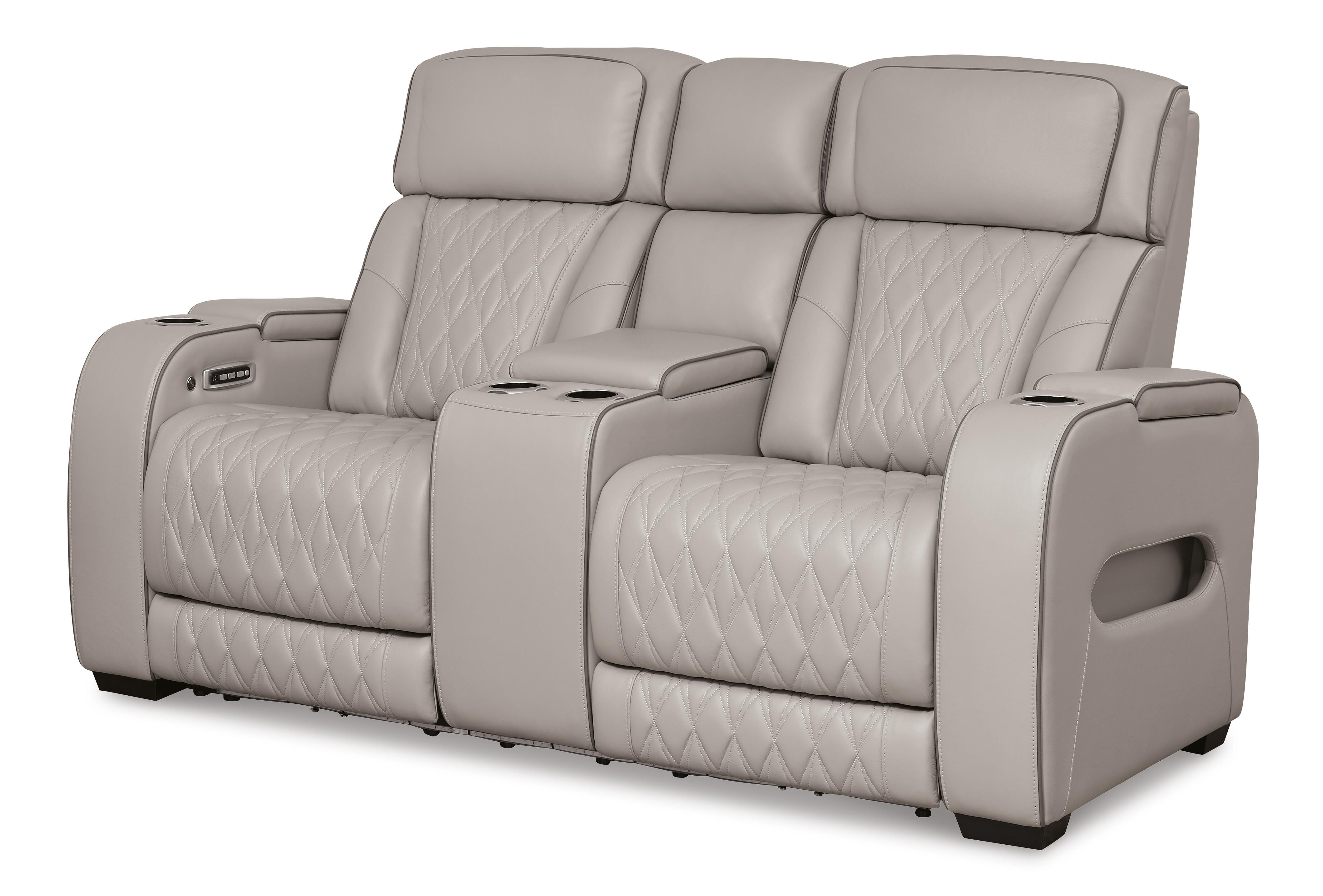 Boyington Power Reclining Loveseat with Console - Luxury Home Furniture (MI)