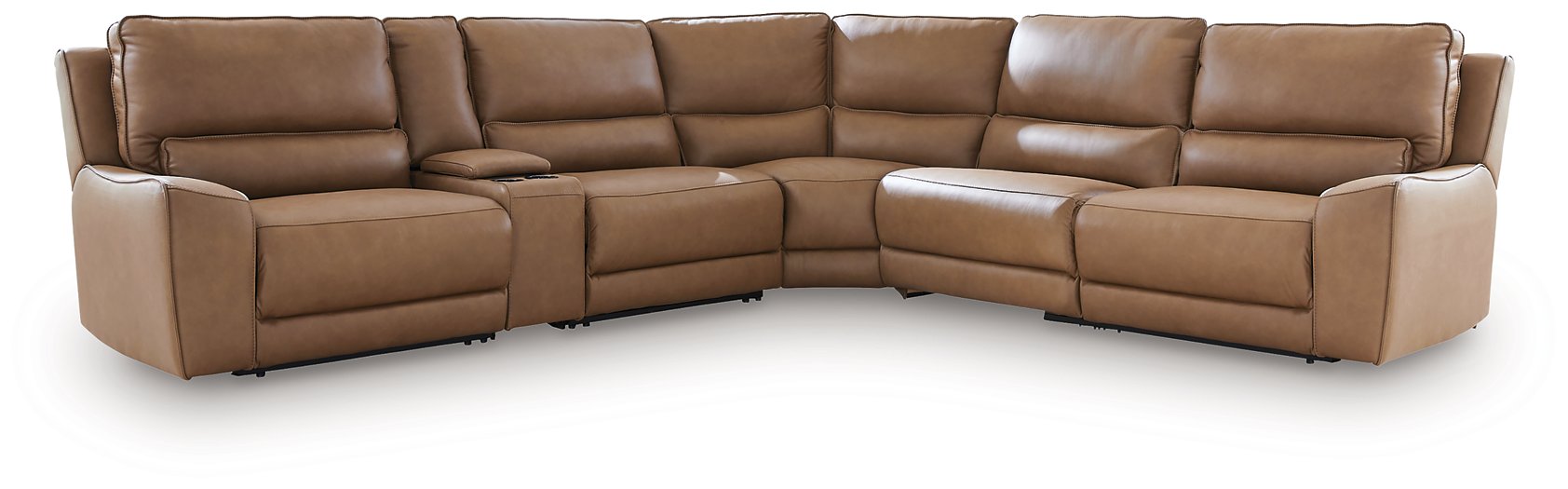 DeepWakes Reclining Sectional with Storage Console - Luxury Home Furniture (MI)
