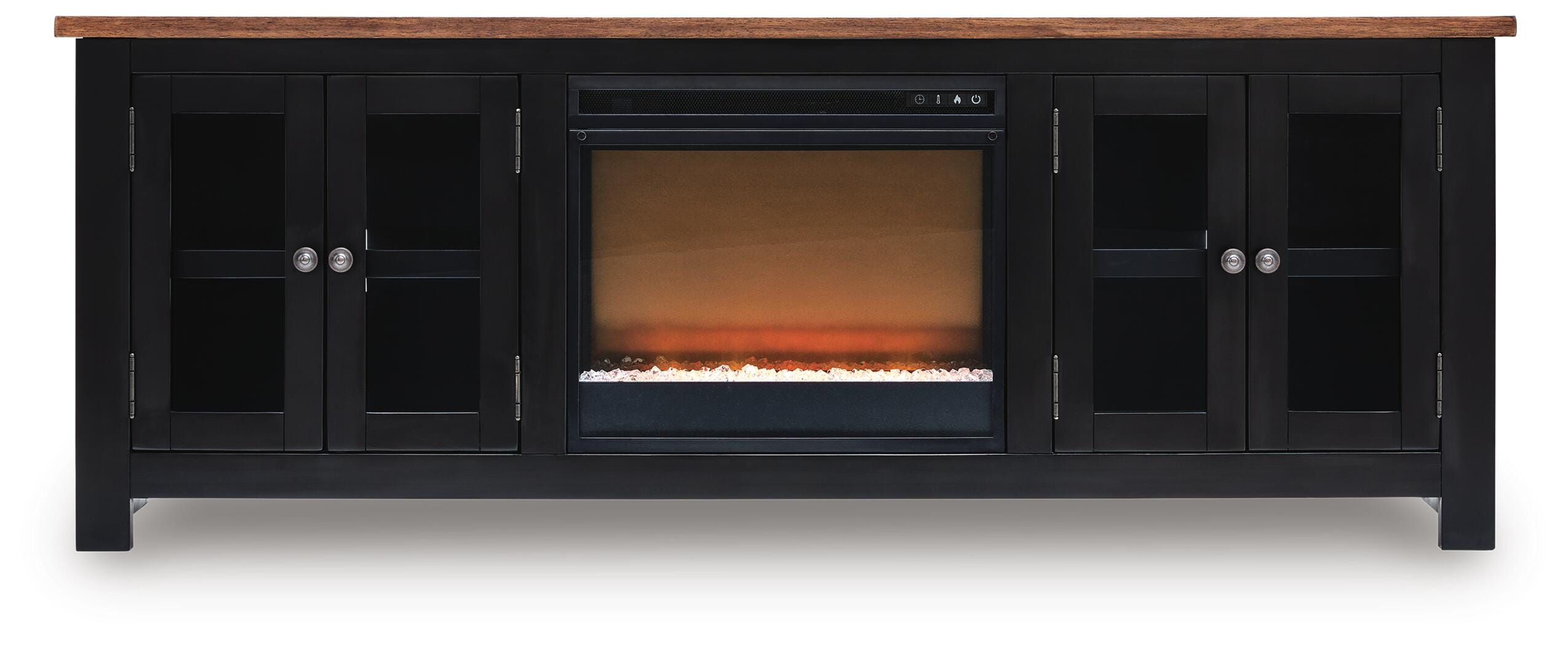 Wildenauer 76" TV Stand with Electric Fireplace - Luxury Home Furniture (MI)