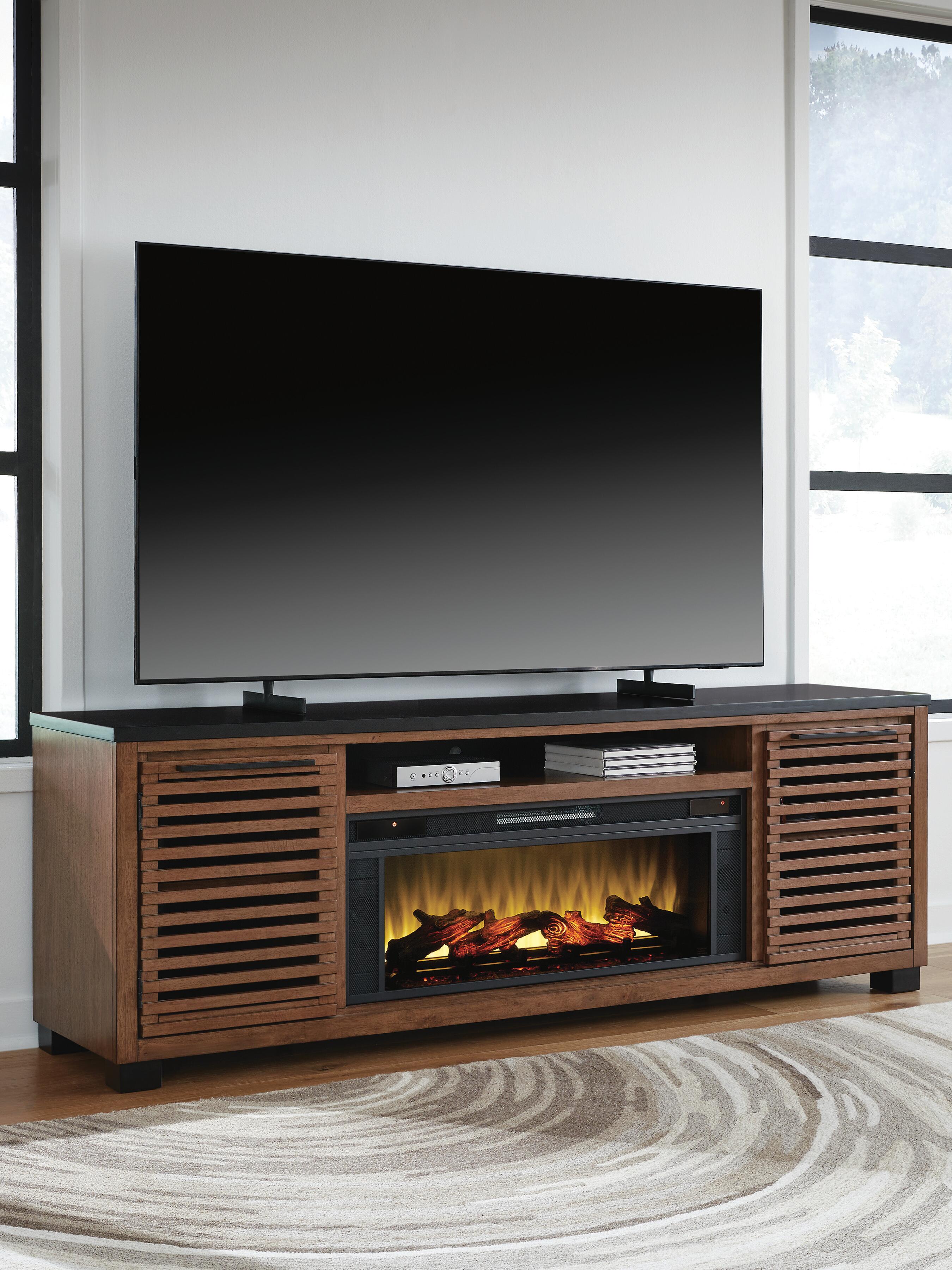 Kallari 84" TV Stand with Electric Fireplace - Luxury Home Furniture (MI)