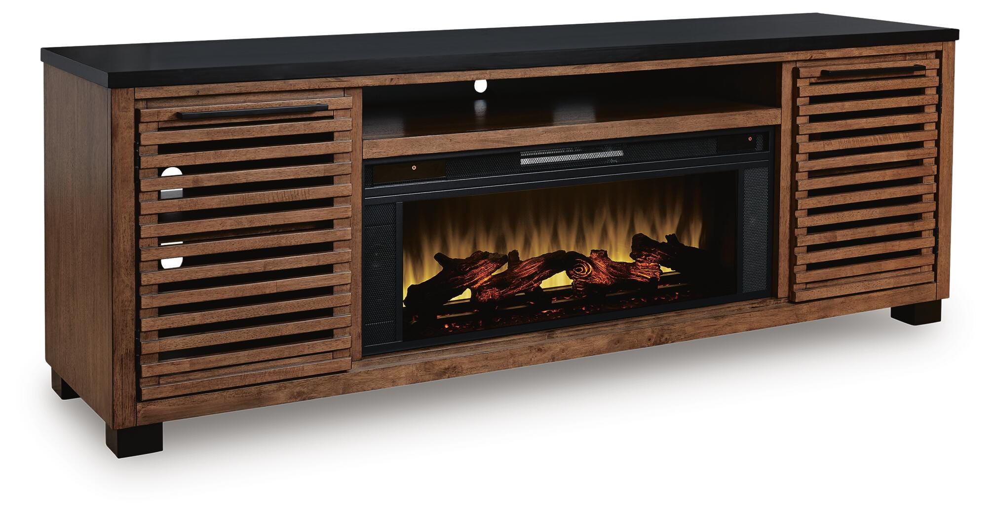 Kallari 84" TV Stand with Electric Fireplace - Luxury Home Furniture (MI)