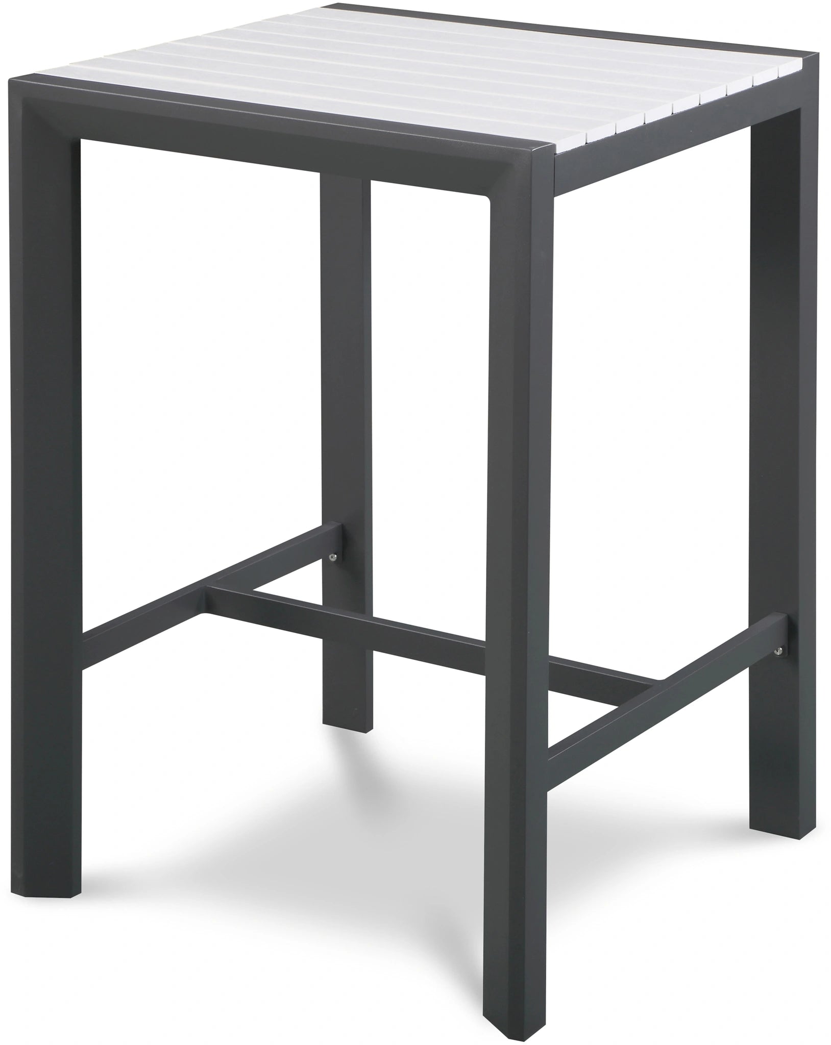 Nizuc White manufactured wood Outdoor Patio Aluminum Square Bar Table