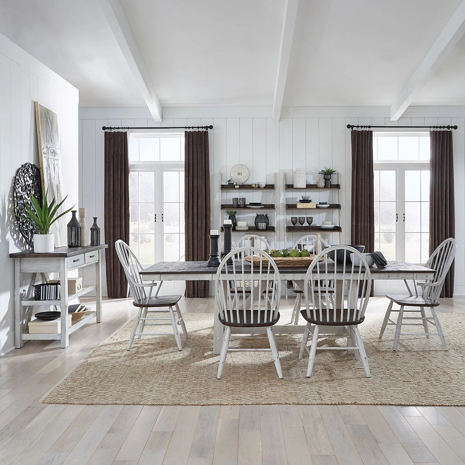 Farmhouse Optional 7 Piece Trestle Table Set image