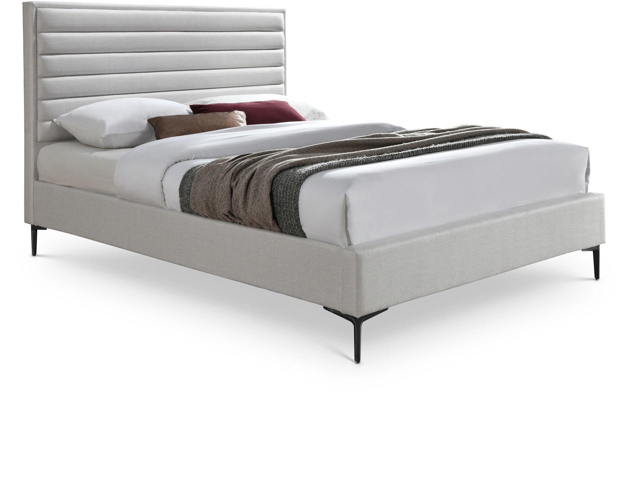 Hunter Cream Linen King Bed