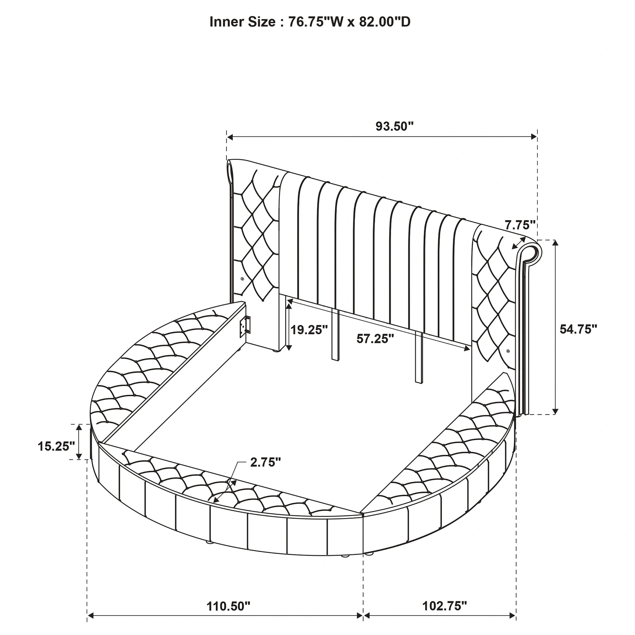 Sonya Panel Floor Storage Bed