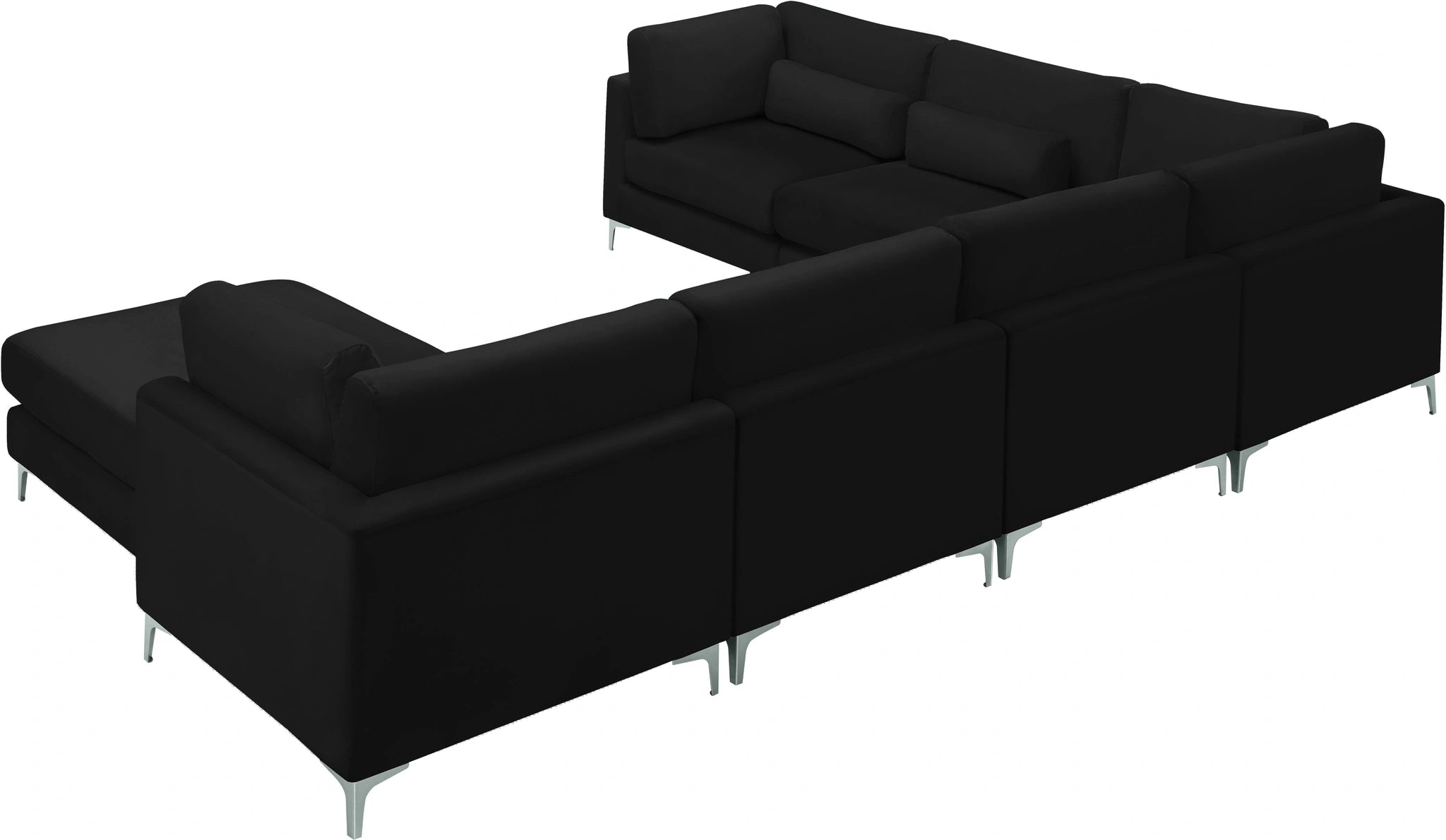 Julia Black Velvet Modular Sectional (7 Boxes)