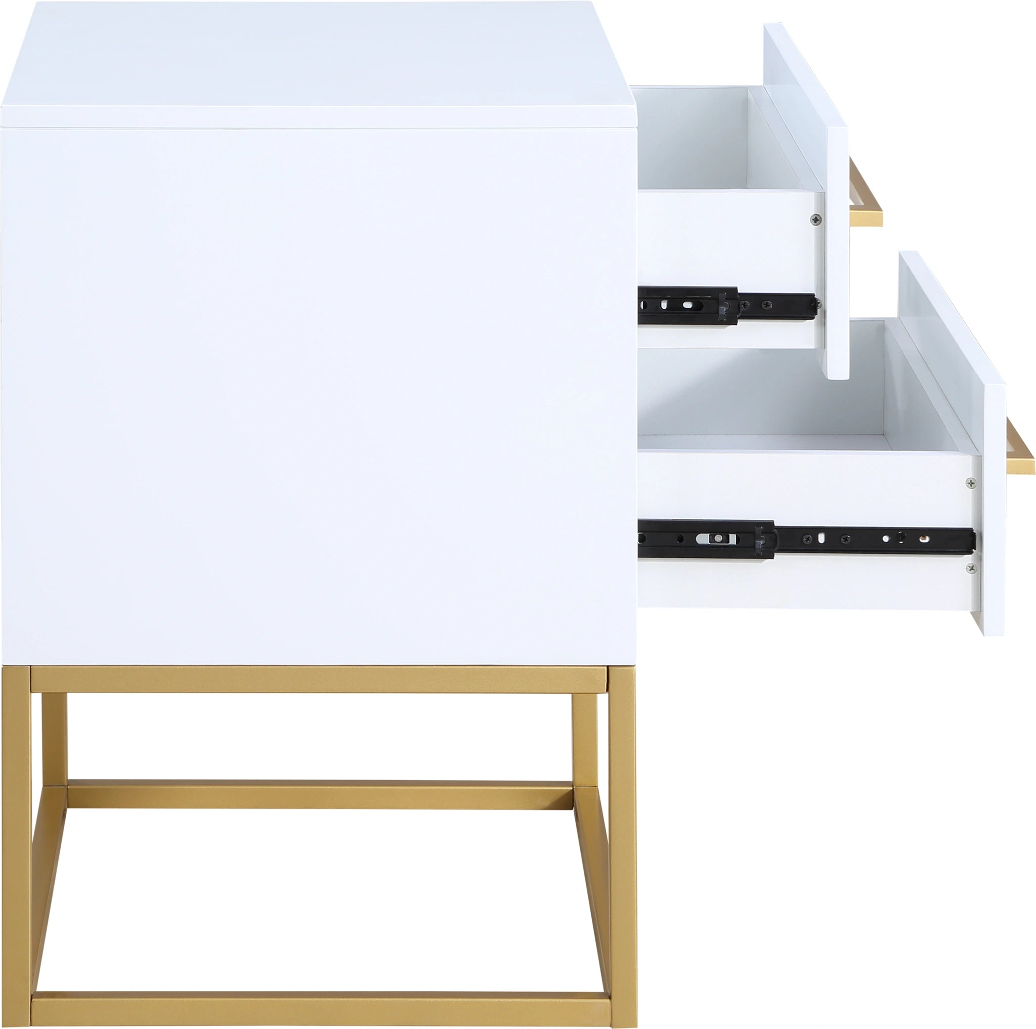 Maxine White / Gold Night Stand