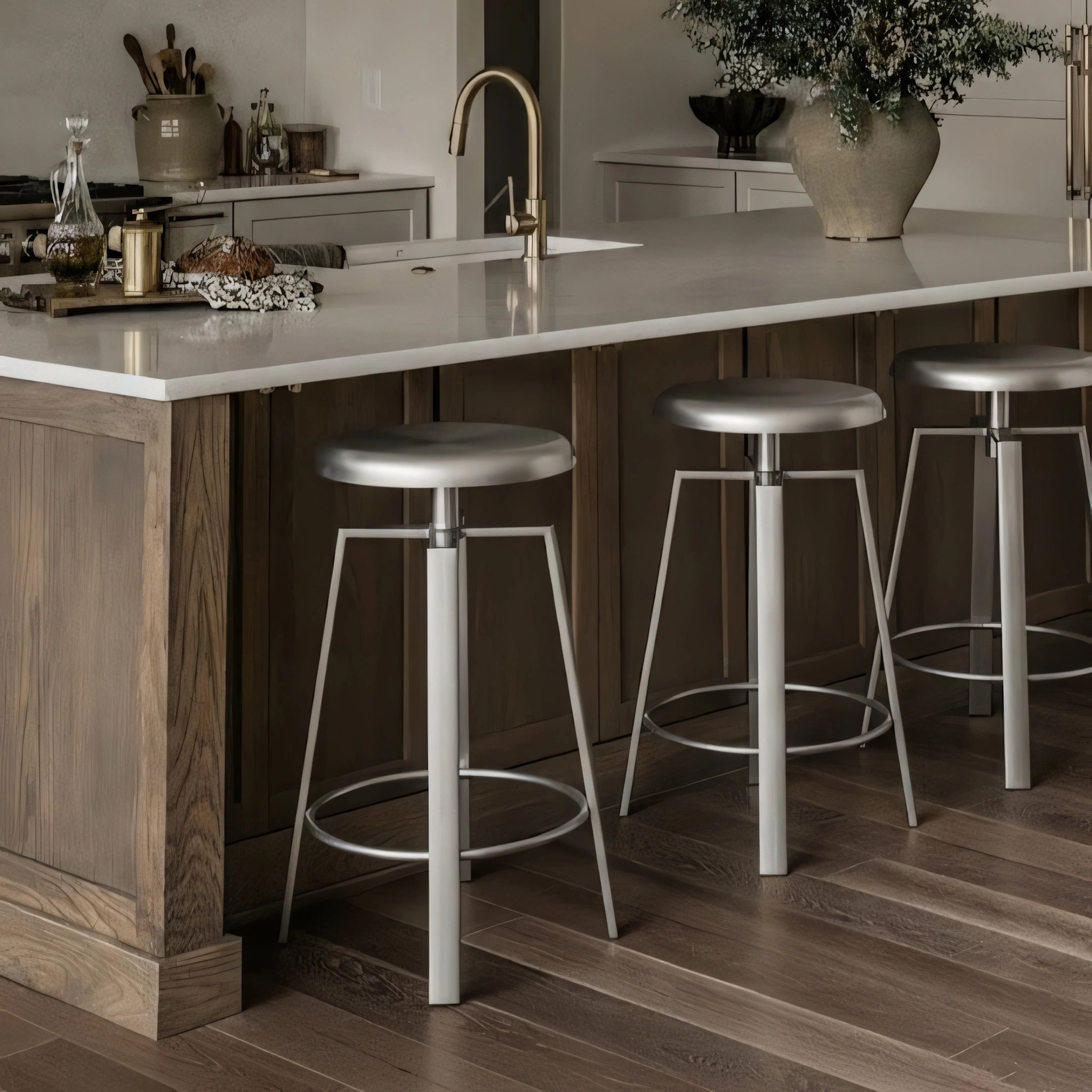 Lang Silver Counter/Bar Stool