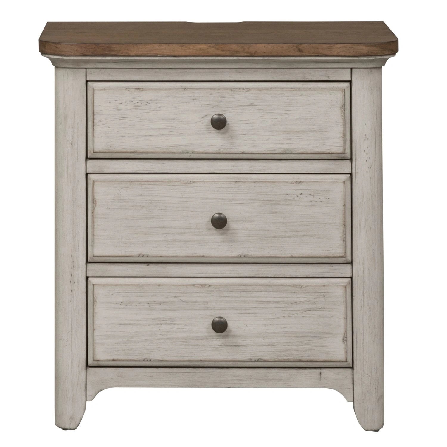Farmhouse Reimagined Drawer Nightstand in Antique White image