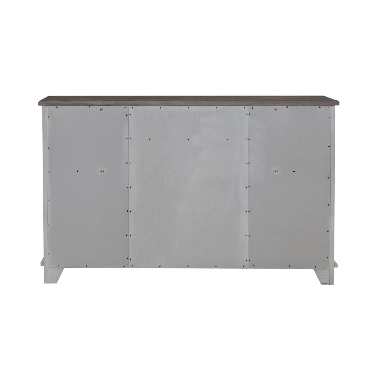 River Place 9 Drawer Dresser in Riverstone White and Tobacco image