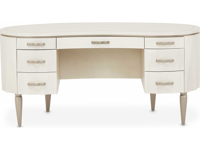 AICO Furniture London Place Desk in Creamy Pearl - Luxury Home Furniture (MI)