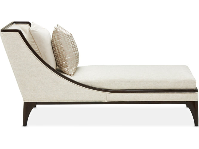 AICO Paris Chic Armless Chaise Cremini in Espresso - Luxury Home Furniture (MI)