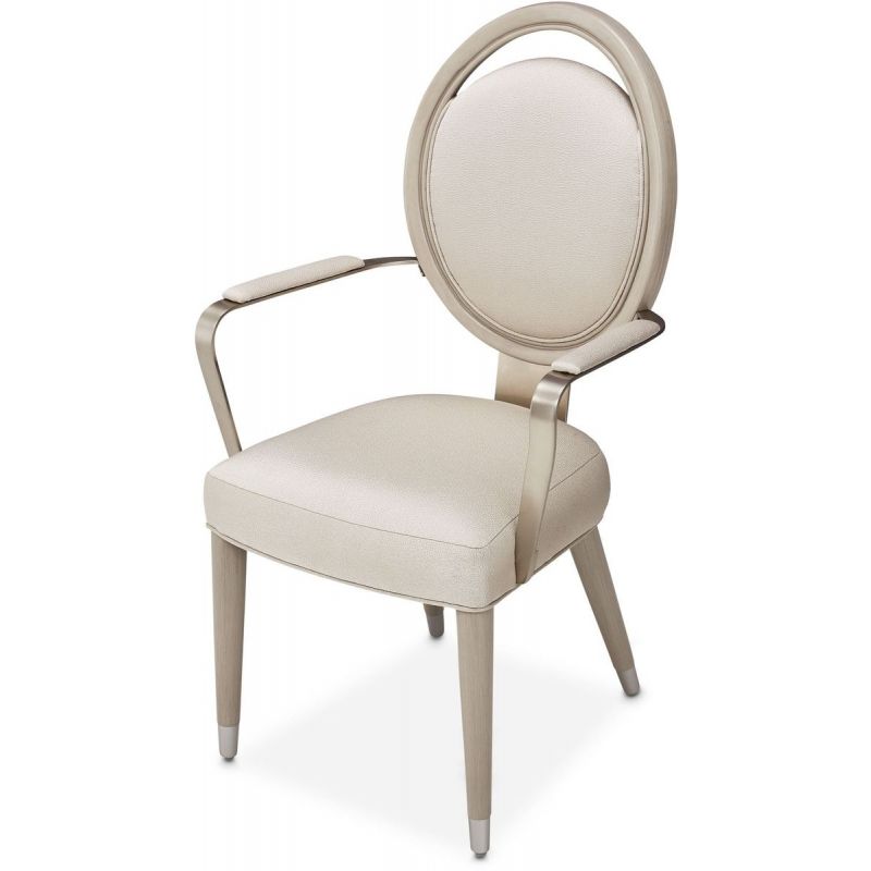 AICO Eclipse Arm Chair (Set of 2) in Moonlight - Luxury Home Furniture (MI)