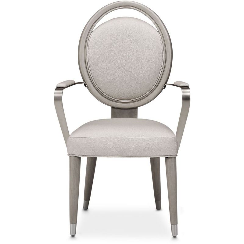 AICO Eclipse Arm Chair (Set of 2) in Moonlight - Luxury Home Furniture (MI)