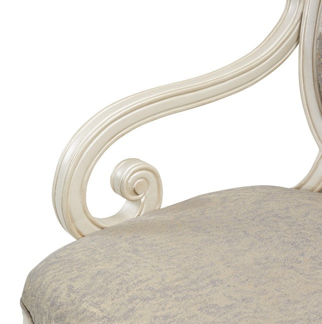 AICO Lavelle Oval Back Wood Chair Mystic in Classic Pearl - Luxury Home Furniture (MI)