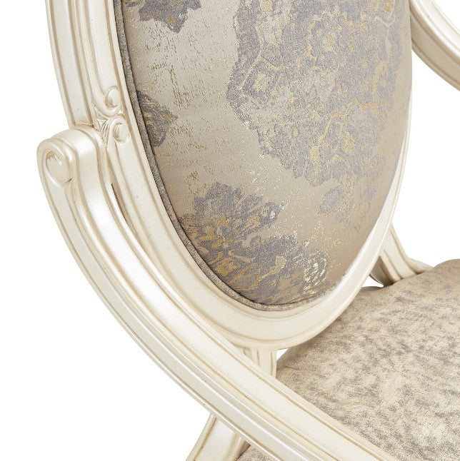 AICO Lavelle Oval Back Wood Chair Mystic in Classic Pearl - Luxury Home Furniture (MI)