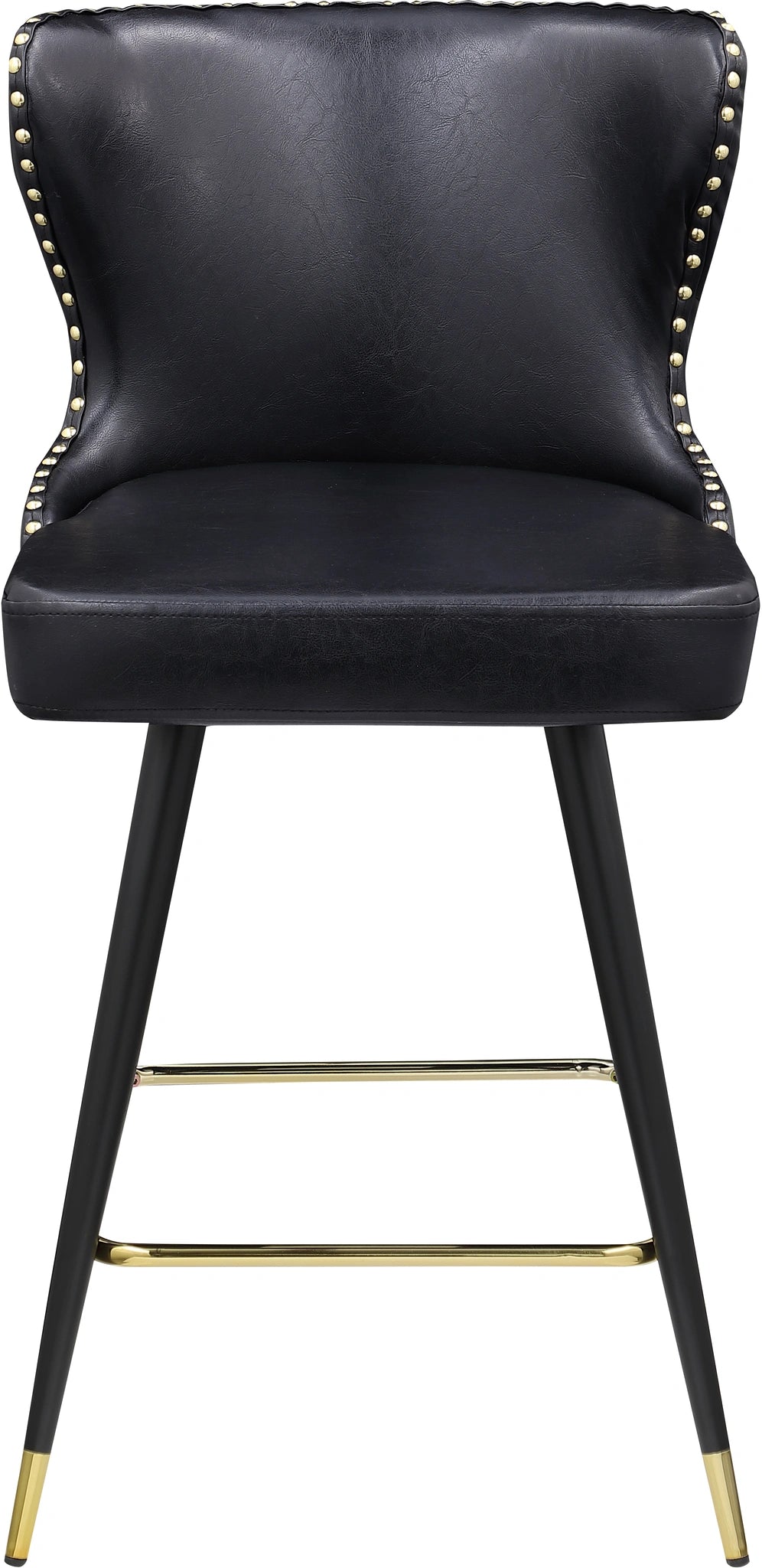 Hendrix Black Faux Leather Counter/Bar Stool