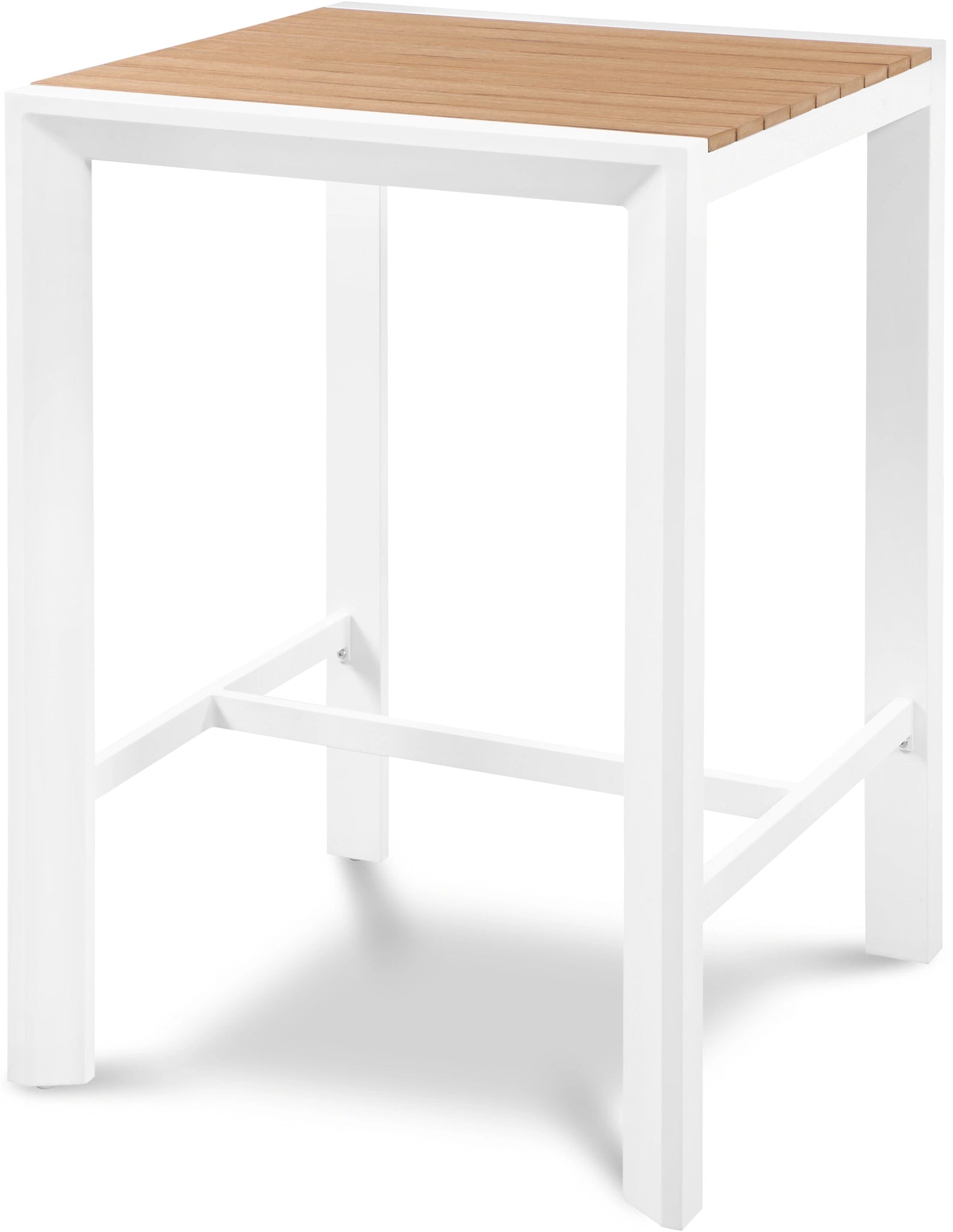 Nizuc Brown manufactured wood Outdoor Patio Aluminum Square Bar Table