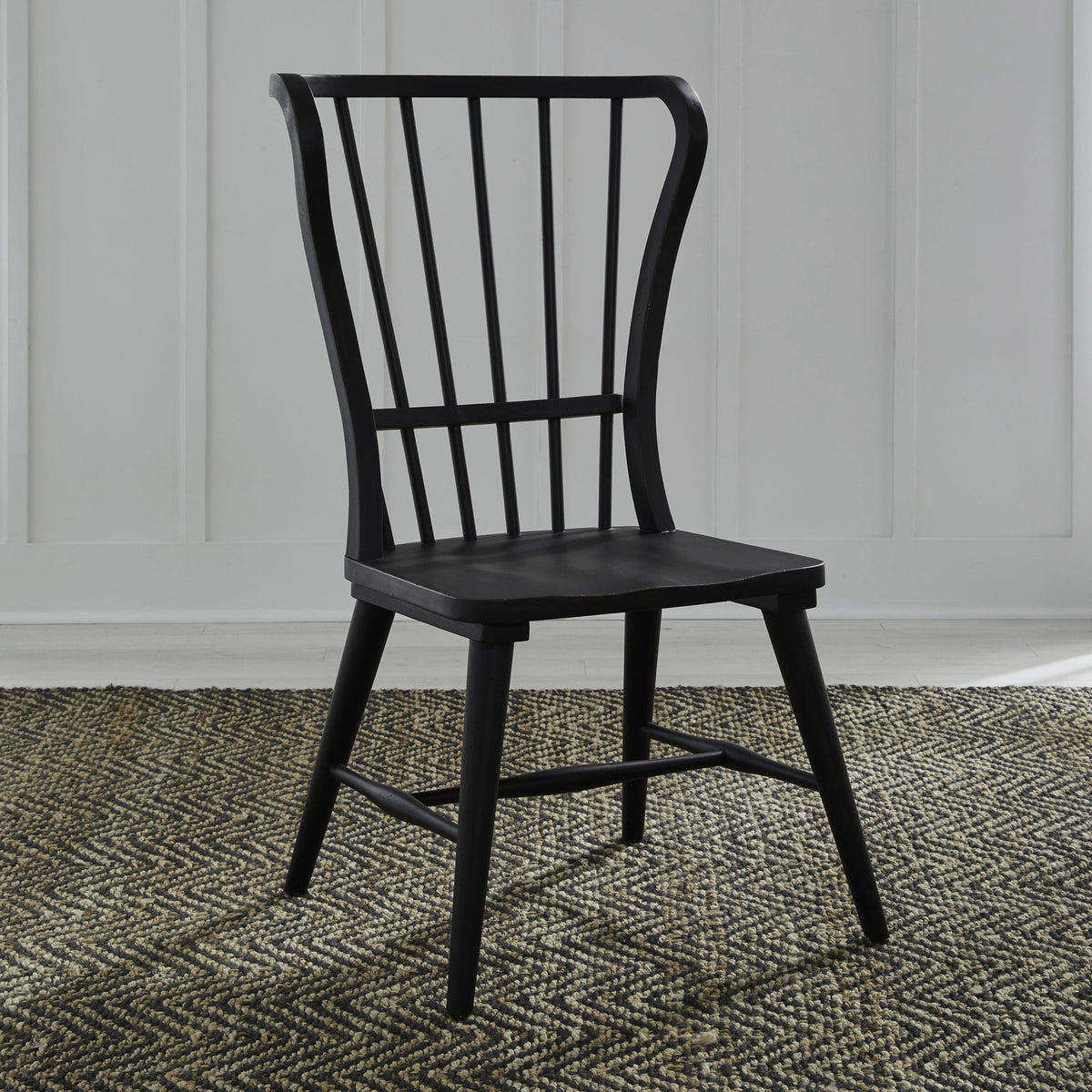 River Place Windsor Back Side Chair - Black (RTA) image