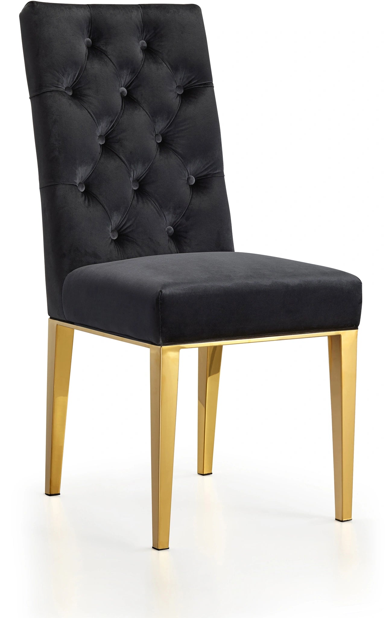 Capri Black Velvet Dining Chair