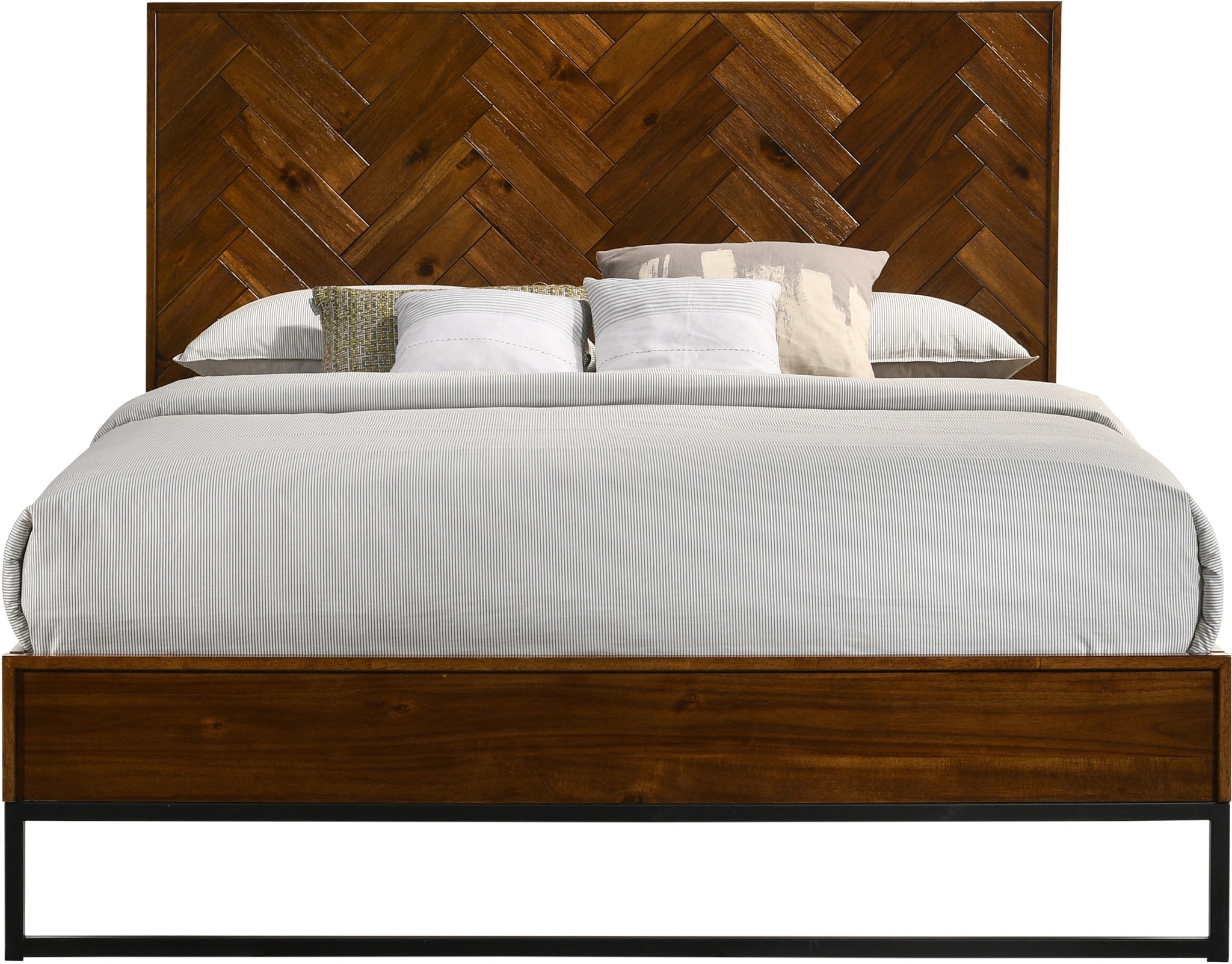 Reed Antique Coffee Queen Bed (3 Boxes)