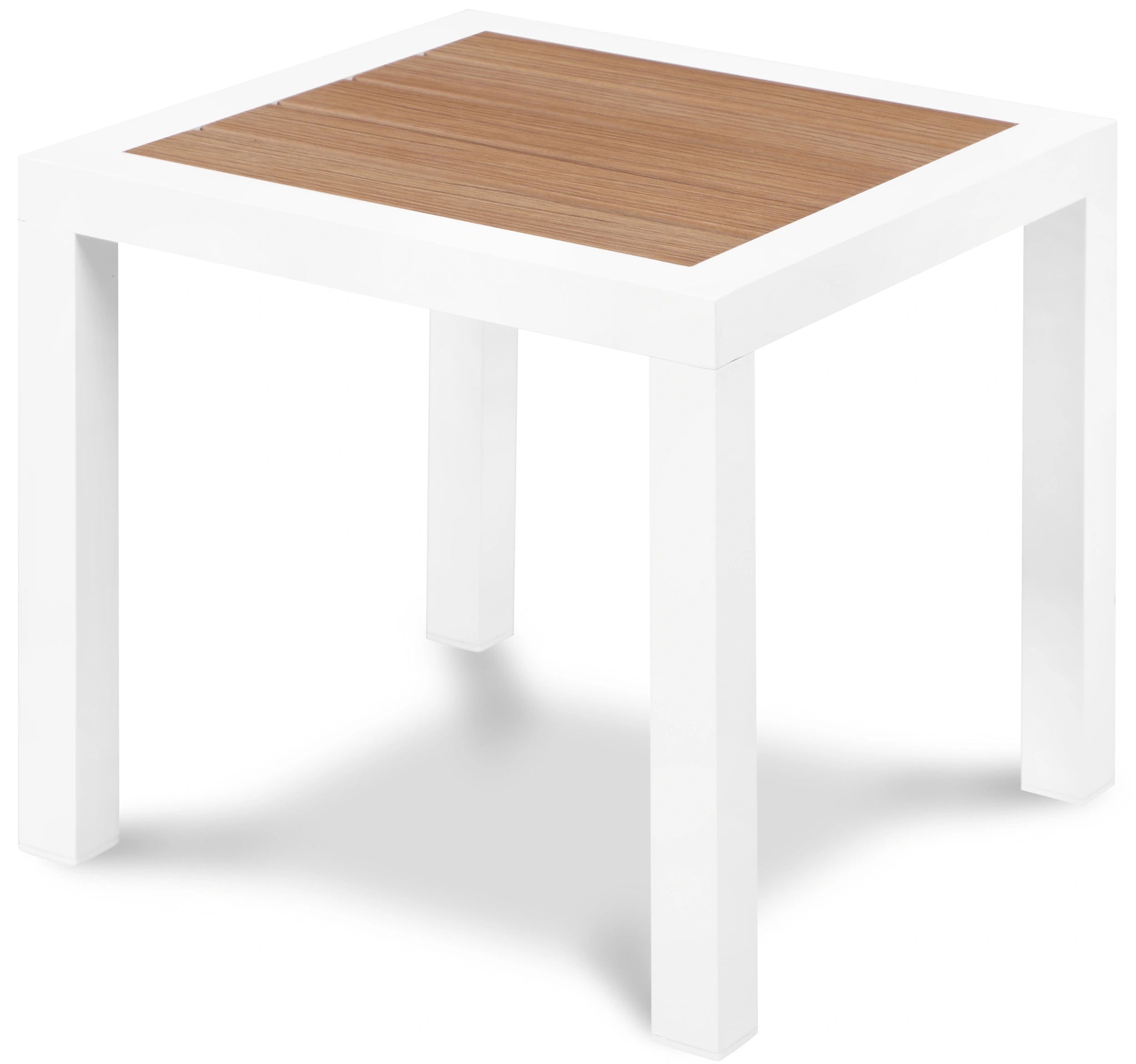 Nizuc Brown manufactured wood Outdoor Patio Aluminum End Table