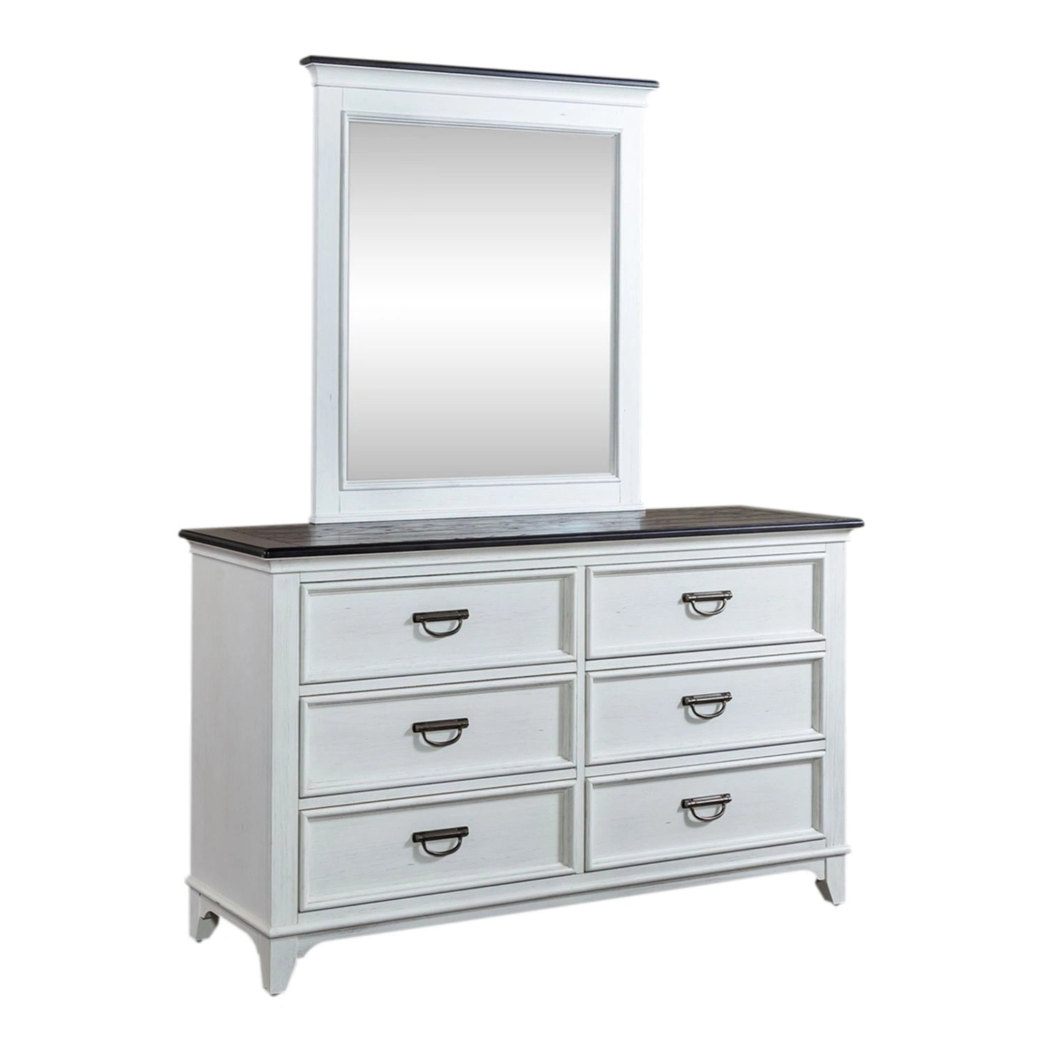 Allyson Park Panel Bed, Dresser & Mirror image
