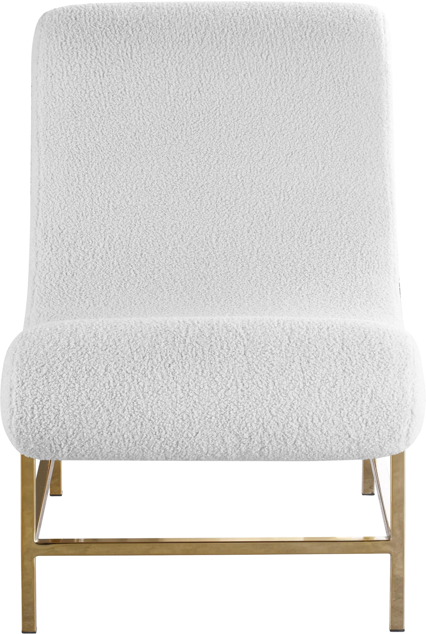 Nube White Faux Sheepskin Fur Accent Chair