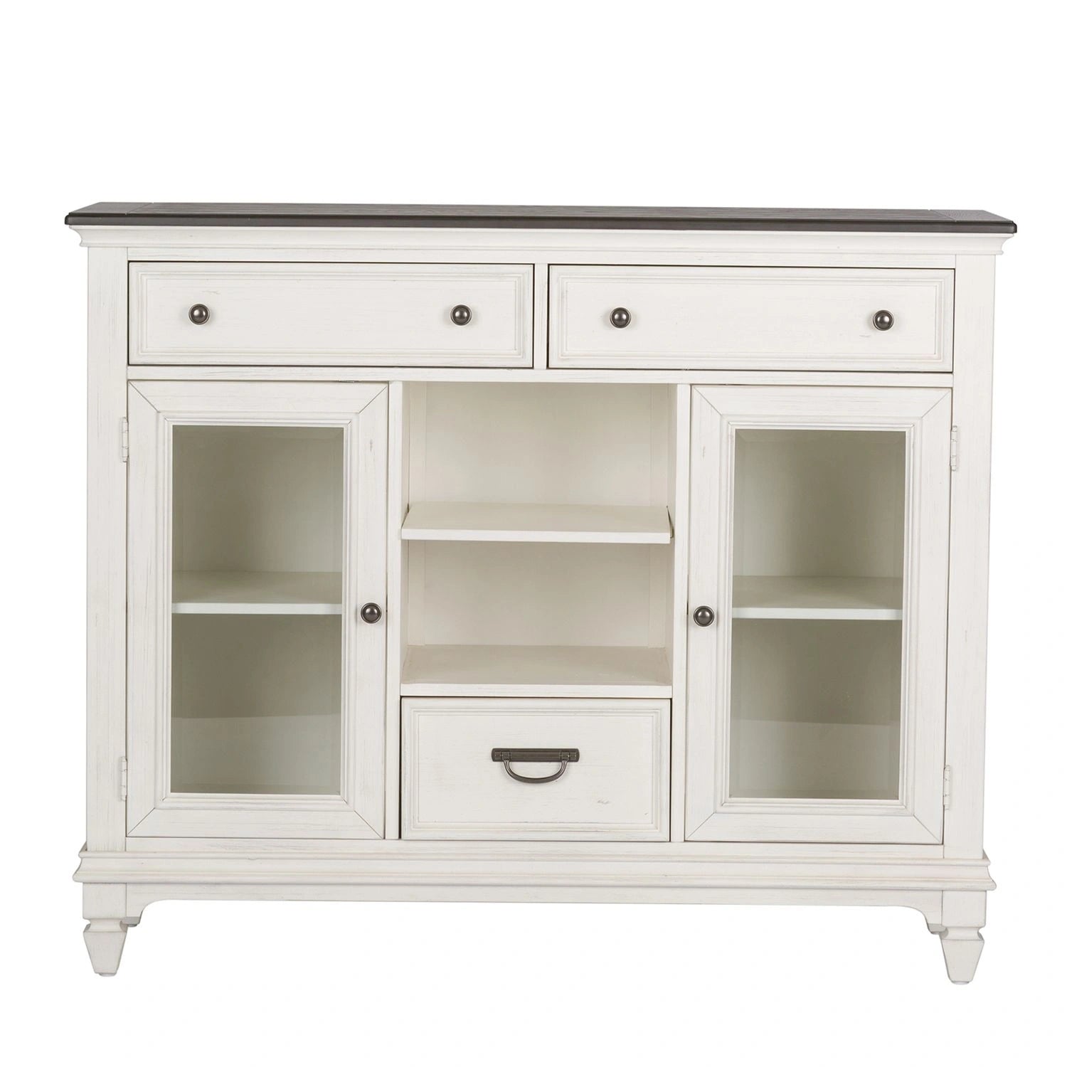 Allyson Park Buffet in White with Charcoal image