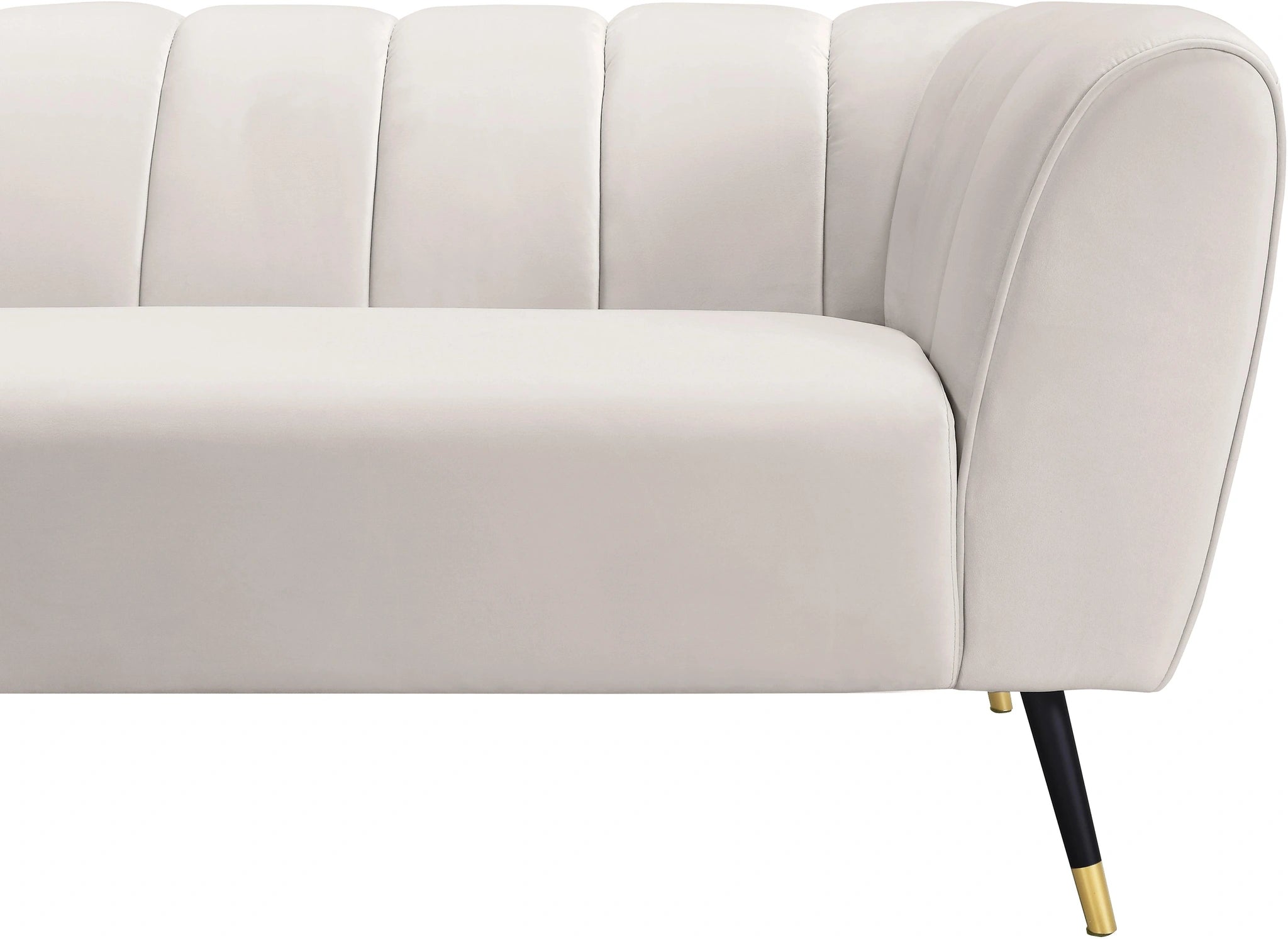 Beaumont Cream Velvet Loveseat