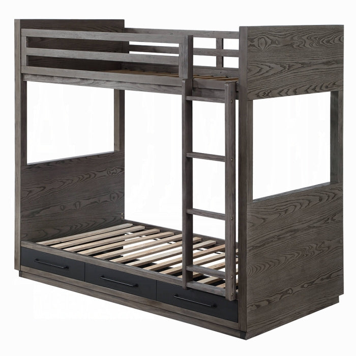 Estevon Twin-Twin Bunk Bed With Storage - Luxury Home Furniture (MI)