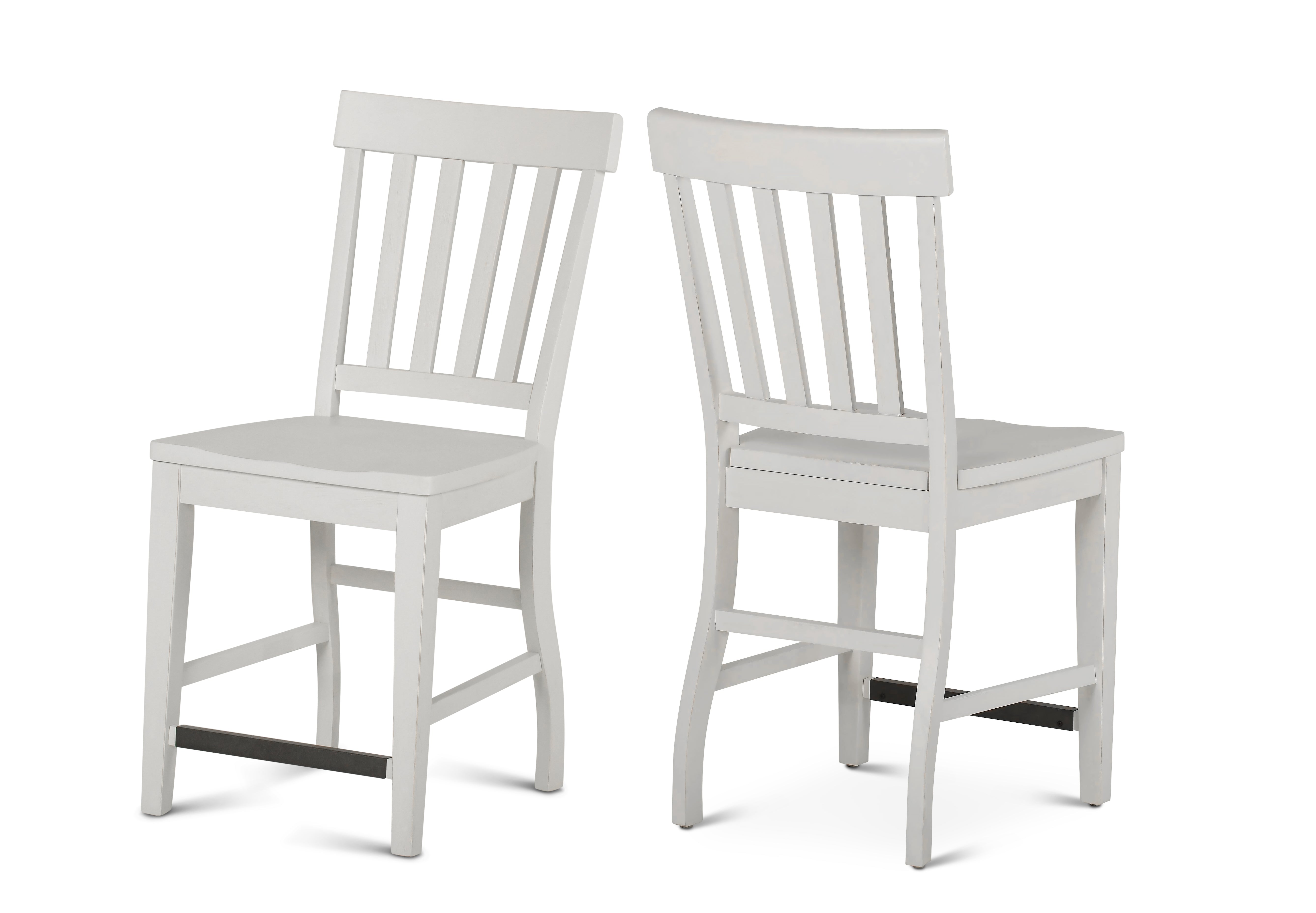 Steve Silver Cayla Counter Chair in Antique White (Set of 2) - Luxury Home Furniture (MI)