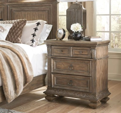 Liberty Furniture Carlisle Court Bedside Chest with Charging Station in Chestnut with Dusty Wax - Luxury Home Furniture (MI)