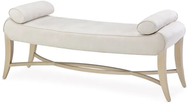 AICO Malibu Crest Bed Bench in Chardonnay - Luxury Home Furniture (MI)