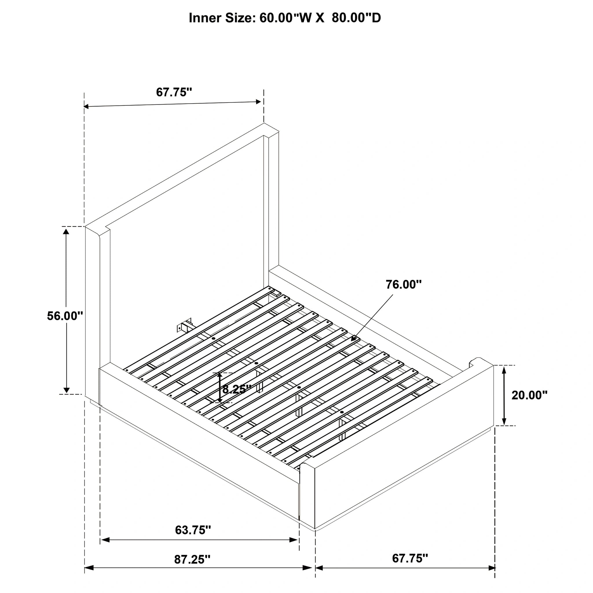 Nala Wingback Platform Bed